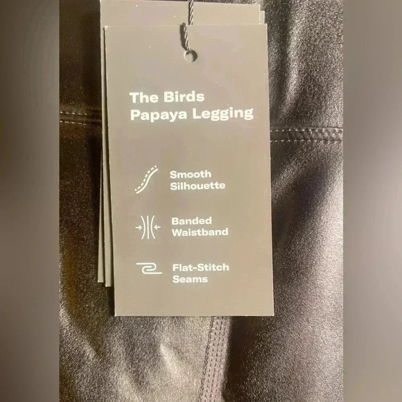 NWT Knix the birds papaya blck high waisted flat stitch metallic tight legging S - Picture 4 of 4